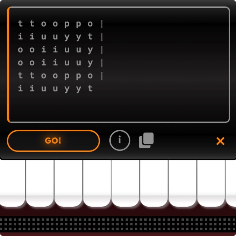 virtual piano sheet