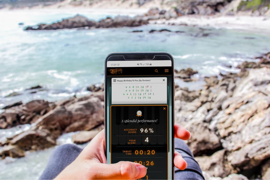Virtual Piano On Mobile, Virtual Piano