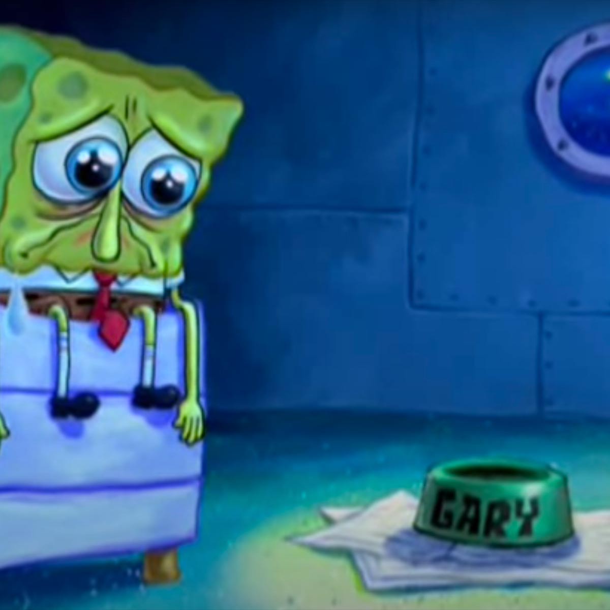 Spongebob very sad me listening to very sad music