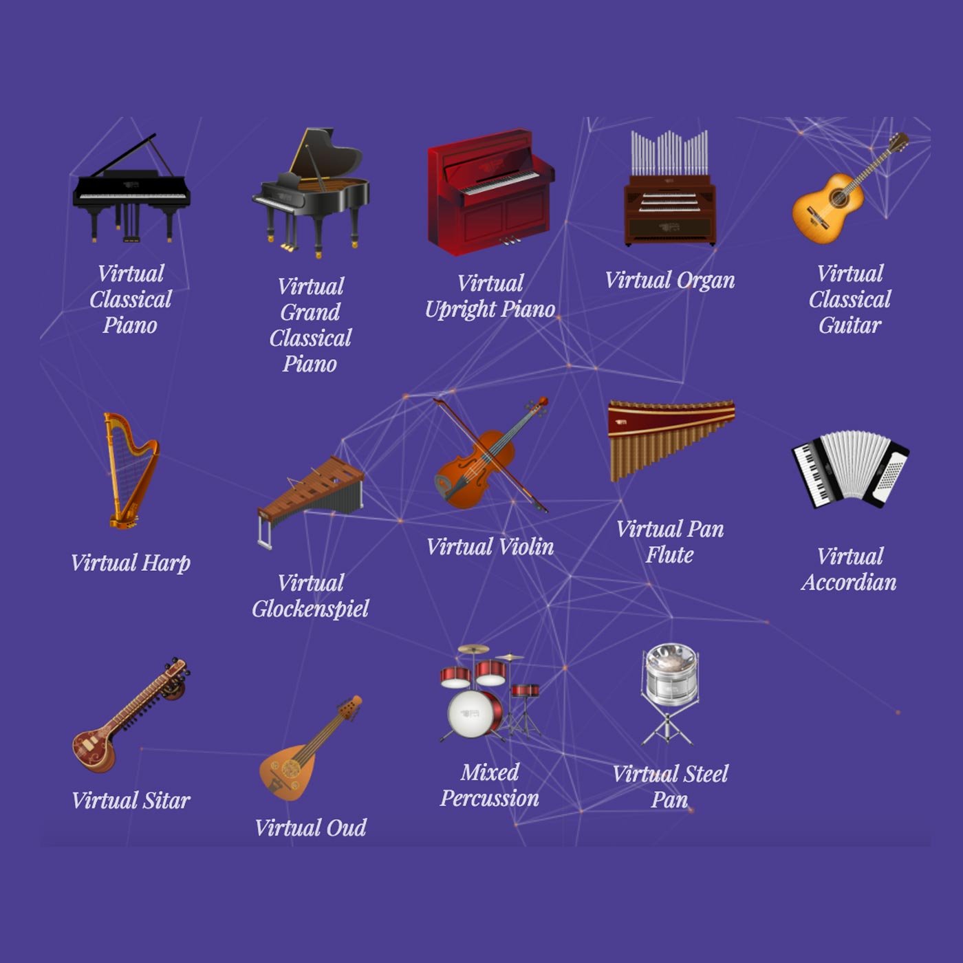 4 Instrumentos Musicais Virtuais - para sala de aula virtual