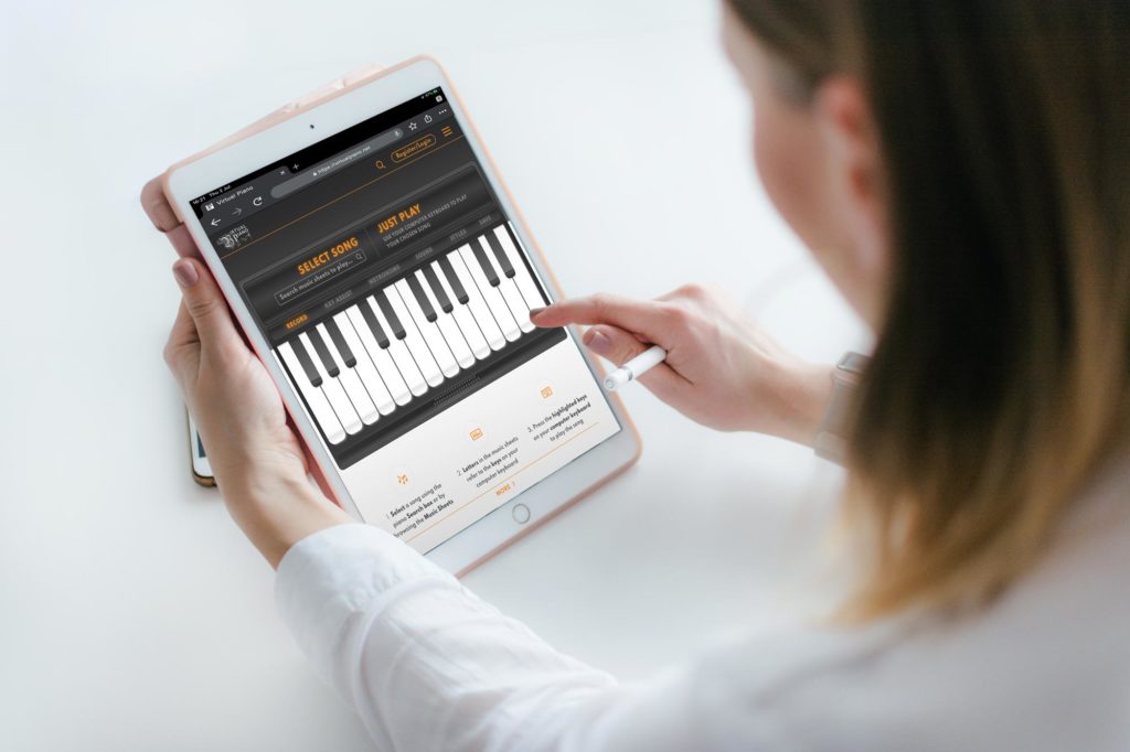 Virtual Piano Music Sheet Tags, Play Your Favourite Song, Virtual Piano