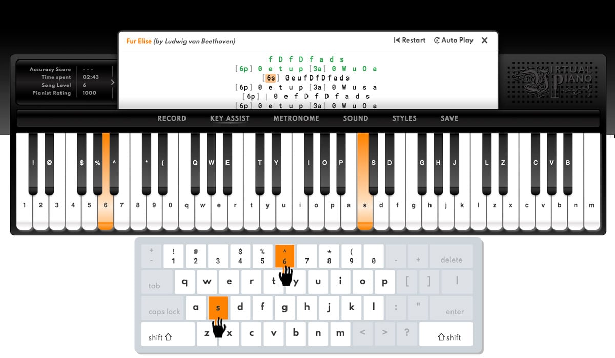 The Easiest Way To Learn Piano Online on Virtual Piano