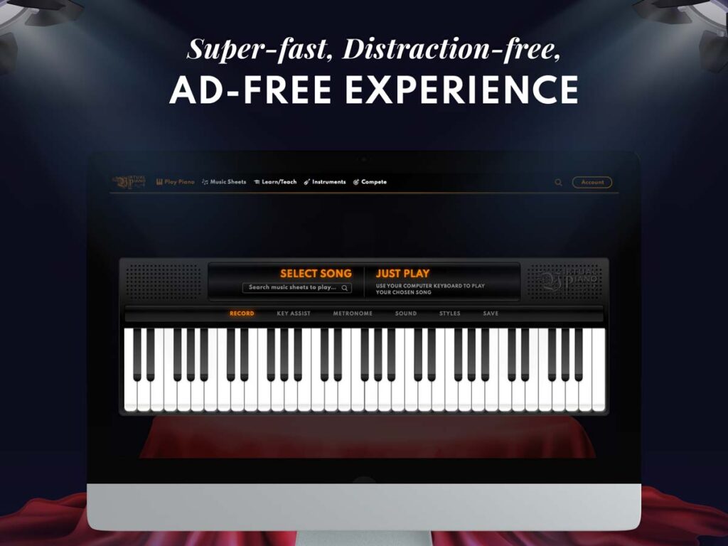 Ad-free experience, Virtual Piano, Laptop Ad-free experience, Virtual Piano, Laptop
