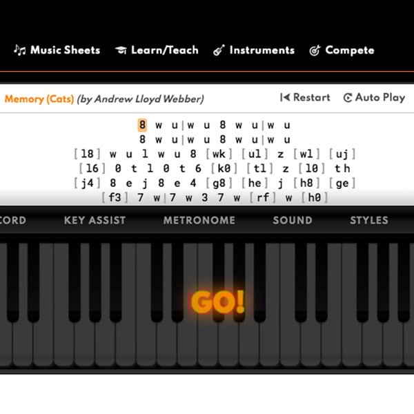 Learn to play Piano online