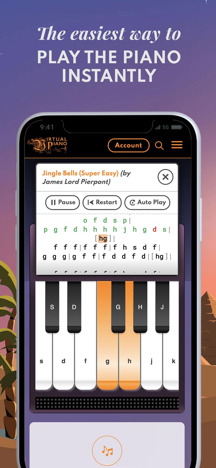 Get The Official Virtual Piano App For All Devices On Mobile Tablet Virtual Piano - roblox piano sheets jingle bells