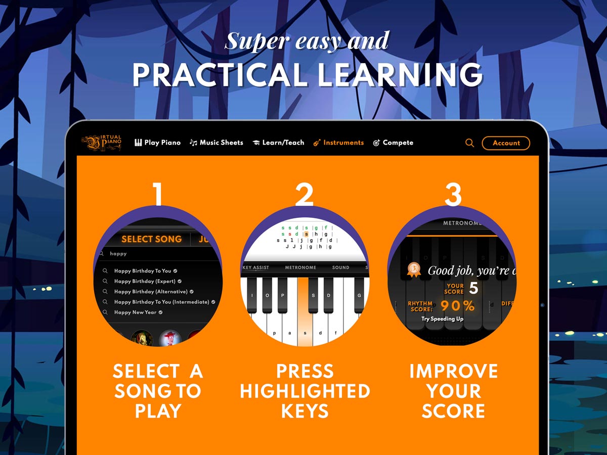 Get the Official Virtual Piano App for all devices on Mobile & Tablet