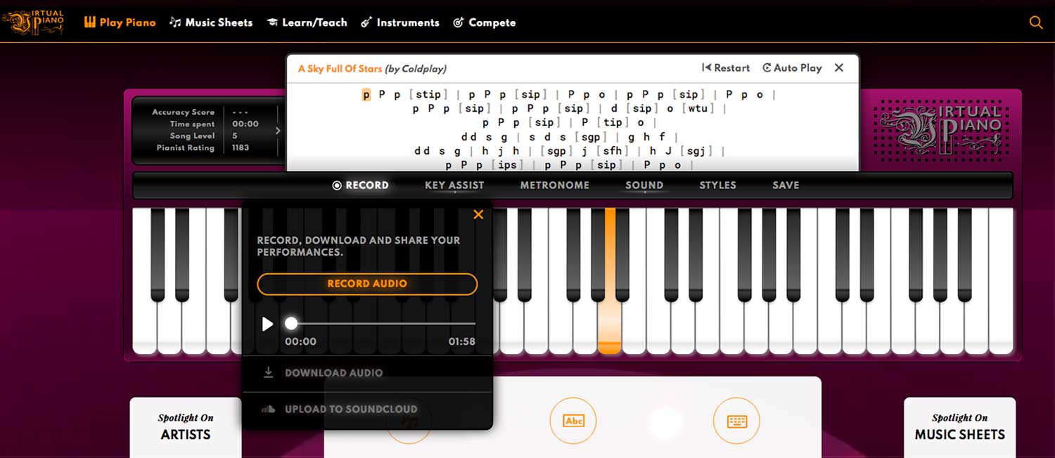 A Consuming Experience: Online virtual piano keyboards: free way