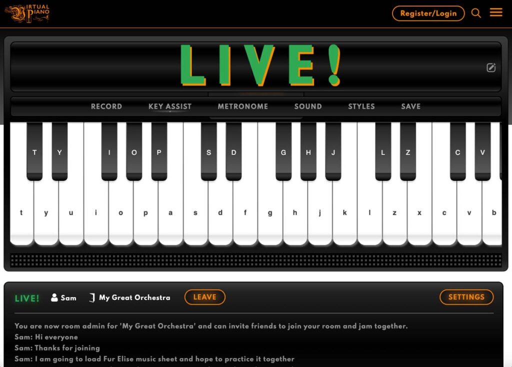 LIVE | Virtual Piano