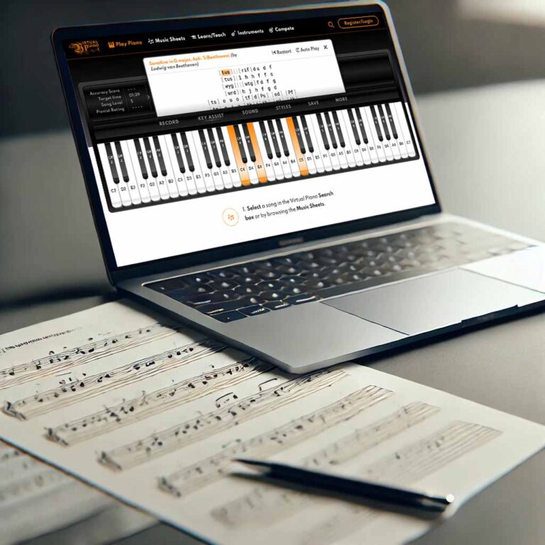 LESSON 2.4. Understanding And Playing Virtual Piano Sheets | Virtual Piano