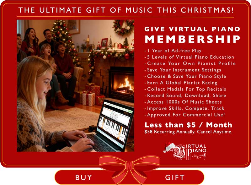 Give Virtual Piano Plus Christmas Gift