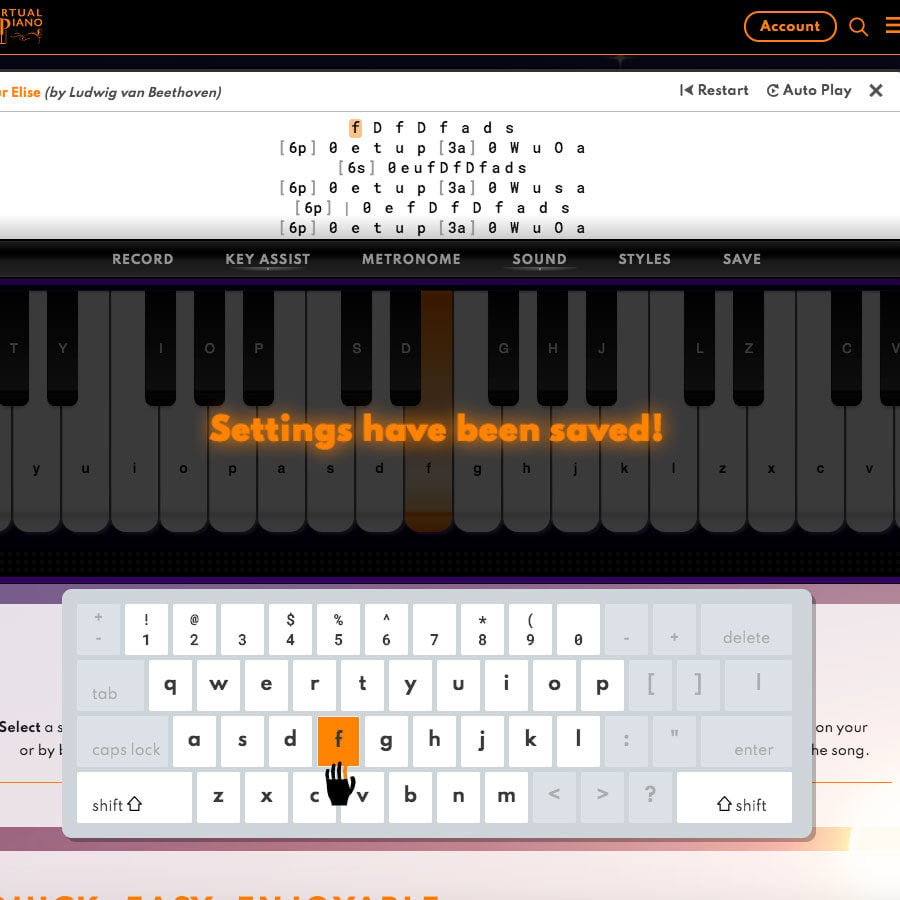 Virtual Piano Keyboard Online for Beginners - La Touche Musicale